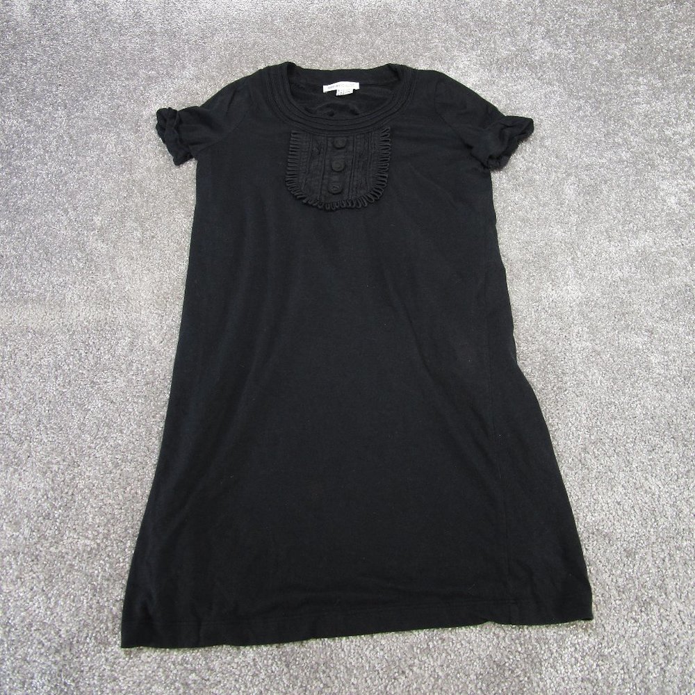 See By Chole Dress Womens 4 Us Black Midi Soft Cotton Shift
